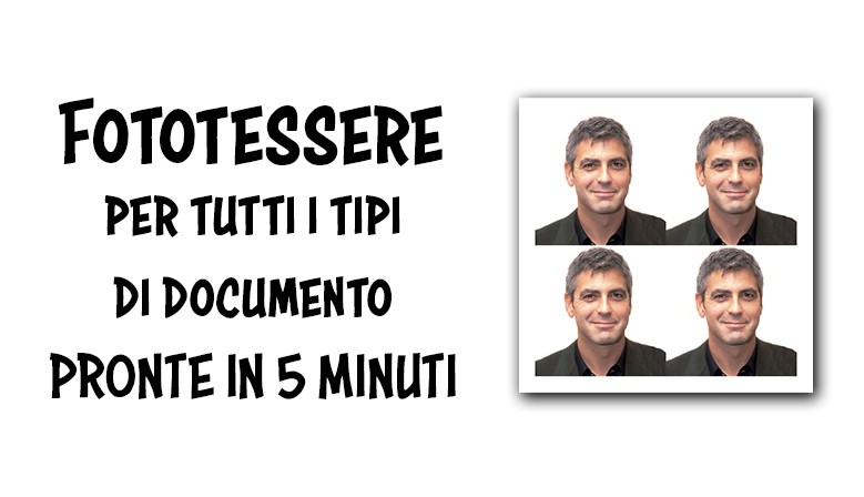 Fototessere pronte in 3 minuti